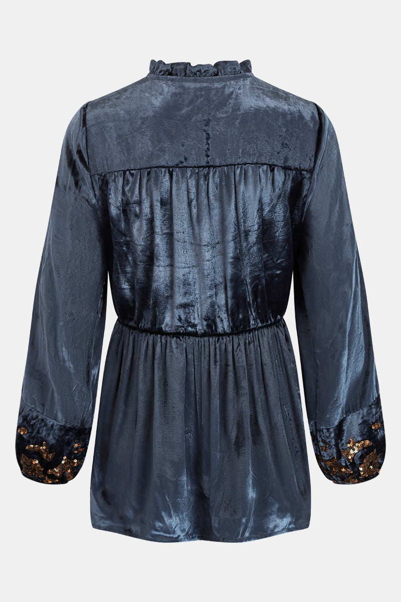 Brogan Velvet Embellished Top