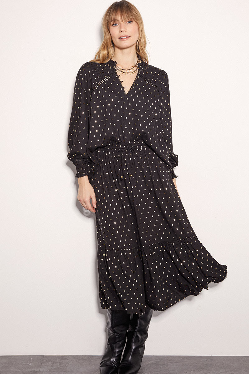 Brona Foil Spotted Skirt