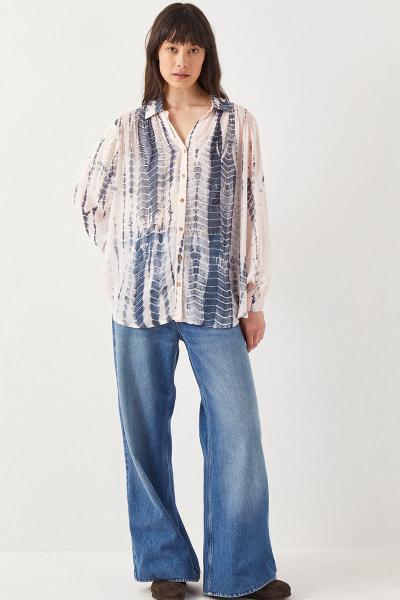 Carrie Tie Dye Blue Shirt