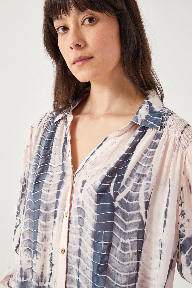Carrie Tie Dye Blue Shirt