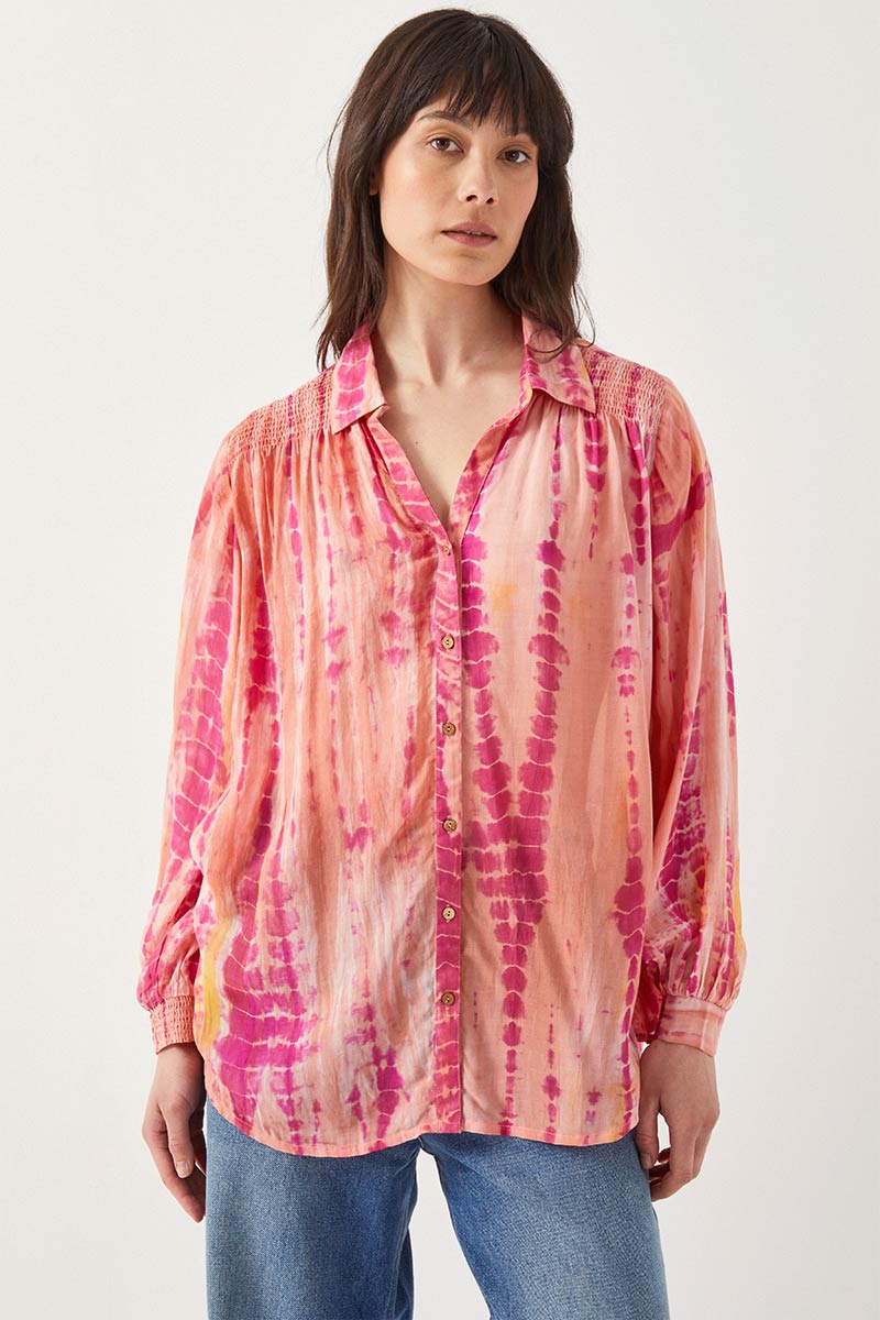 Carrie Tie Dye Pink Shirt