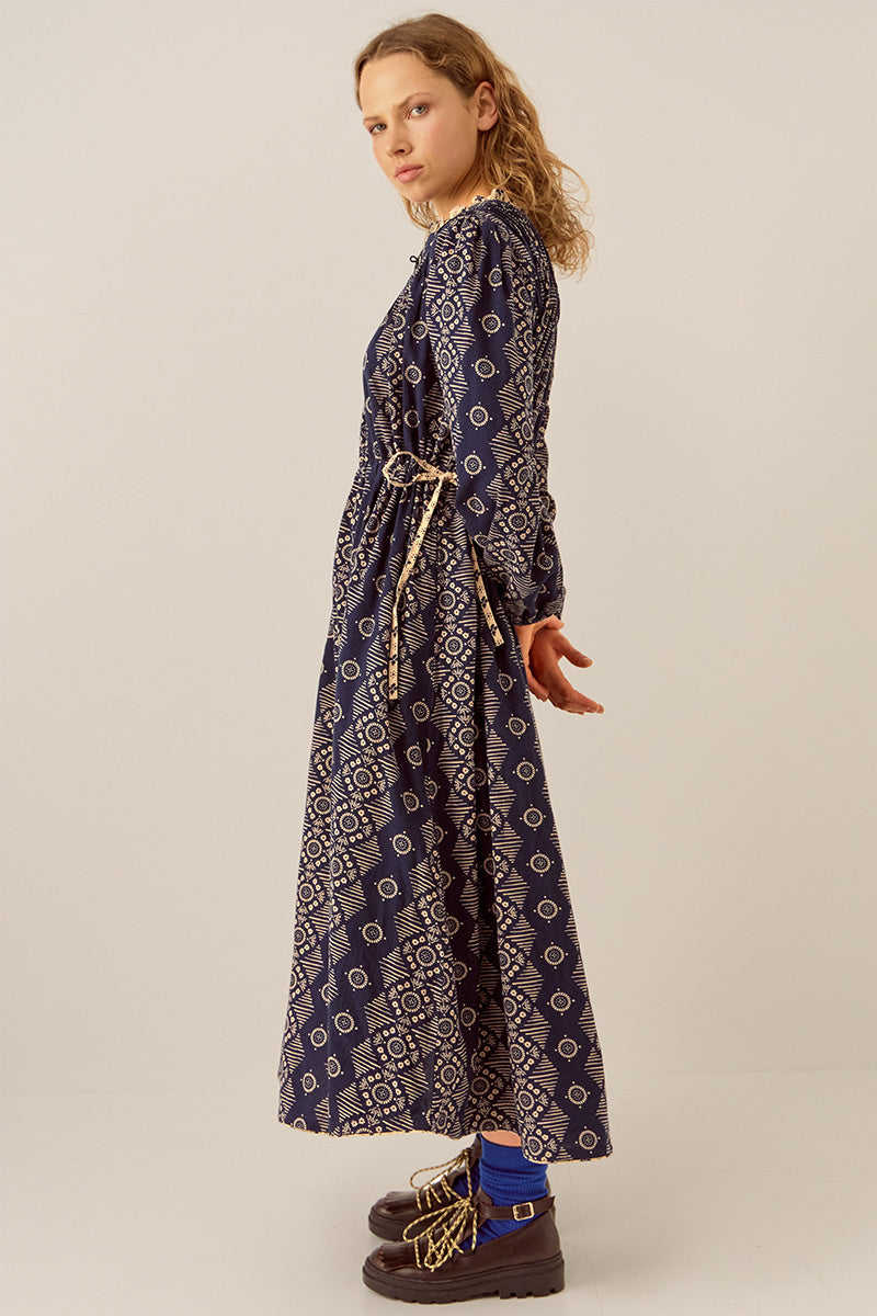Celine Textured Cotton Midi Dress