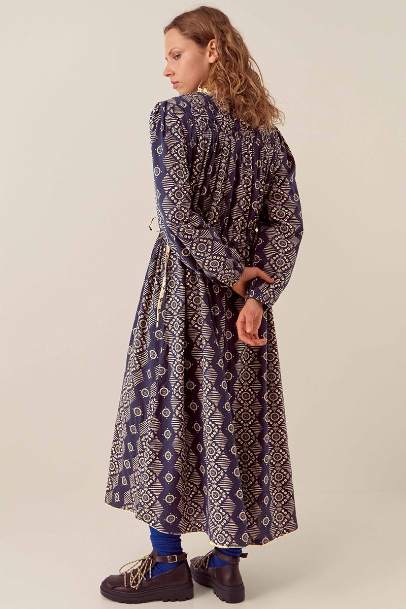 Celine Textured Cotton Midi Dress