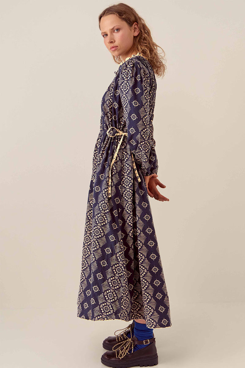 Celine Textured Cotton Midi Dress