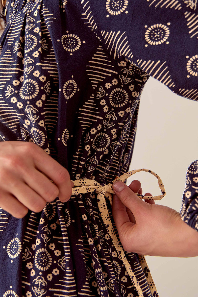 Celine Textured Cotton Midi Dress