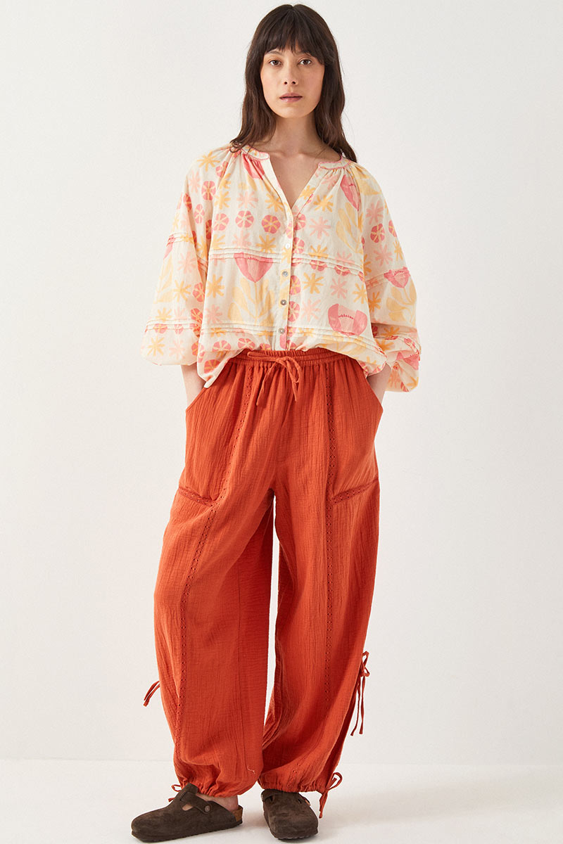 Charlize Printed Cotton Top