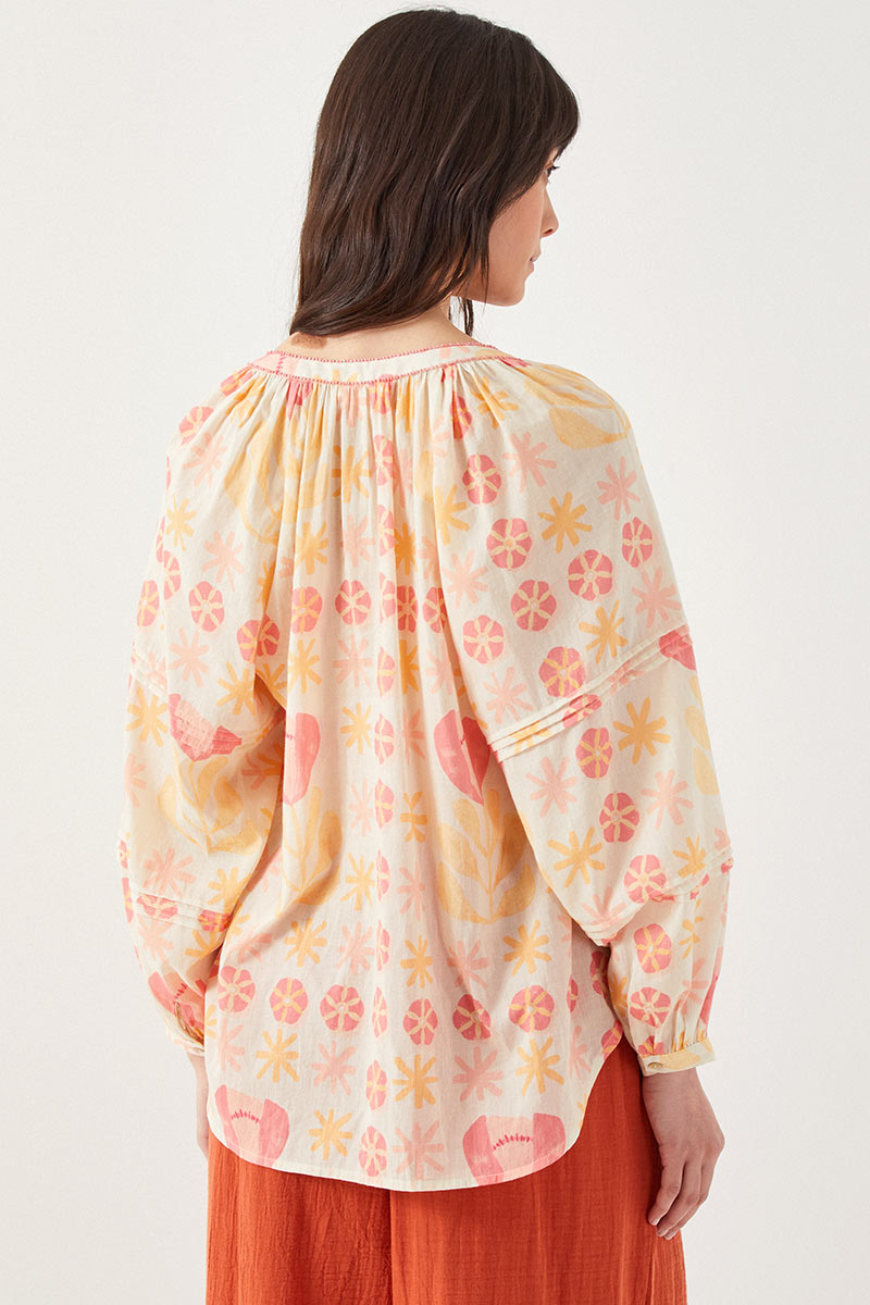 Charlize Printed Cotton Top