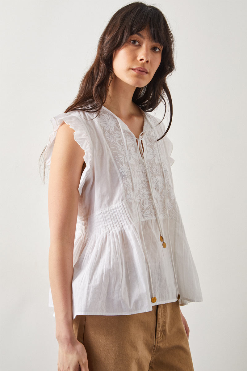 Daisy Embroidered Blouse