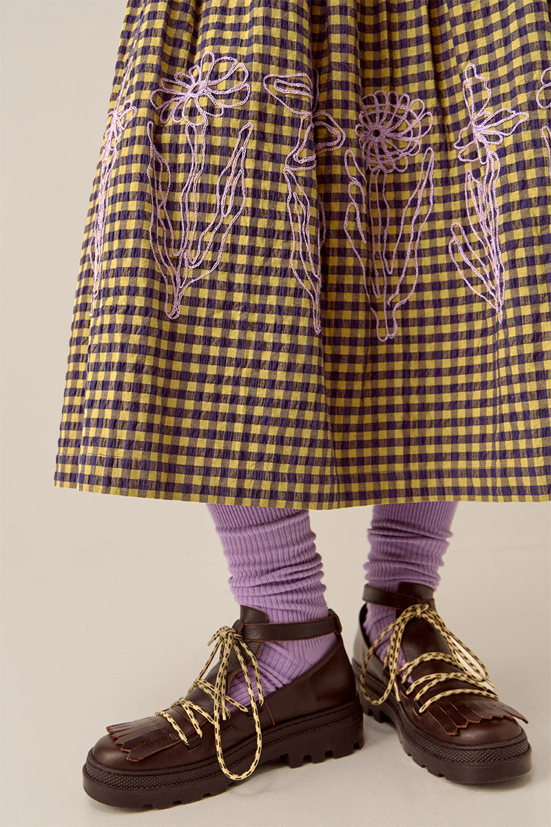 Dilly Gingham Cotton Skirt