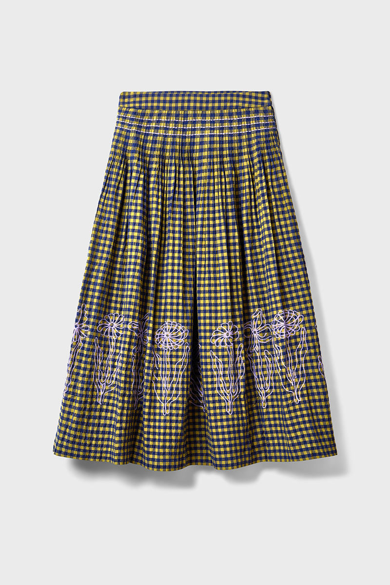 Dilly Gingham Cotton Skirt