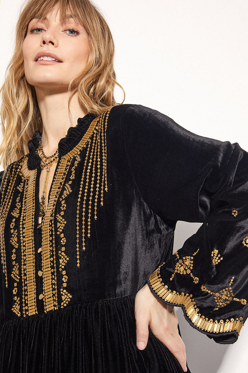 Elide Metal Sequin Dress