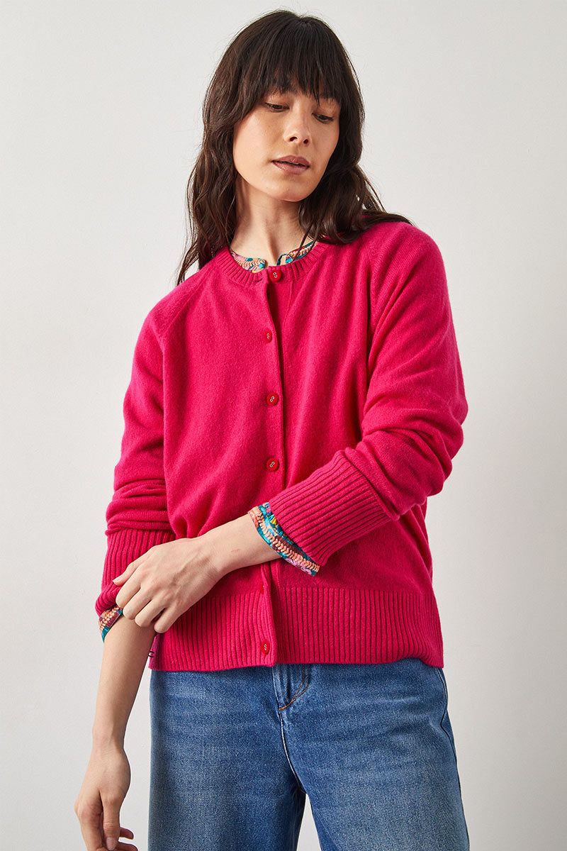 Ember Cashmere Crew Neck Cardigan