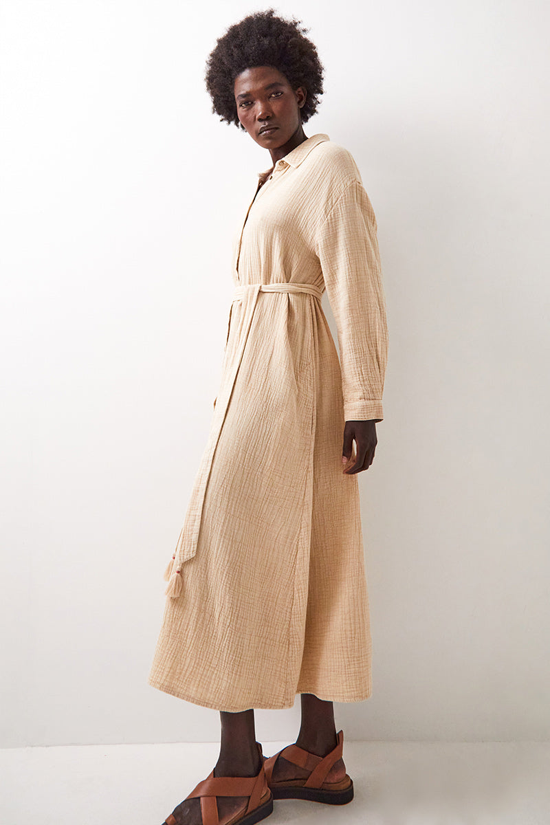 Evaline Cotton Dress Stone