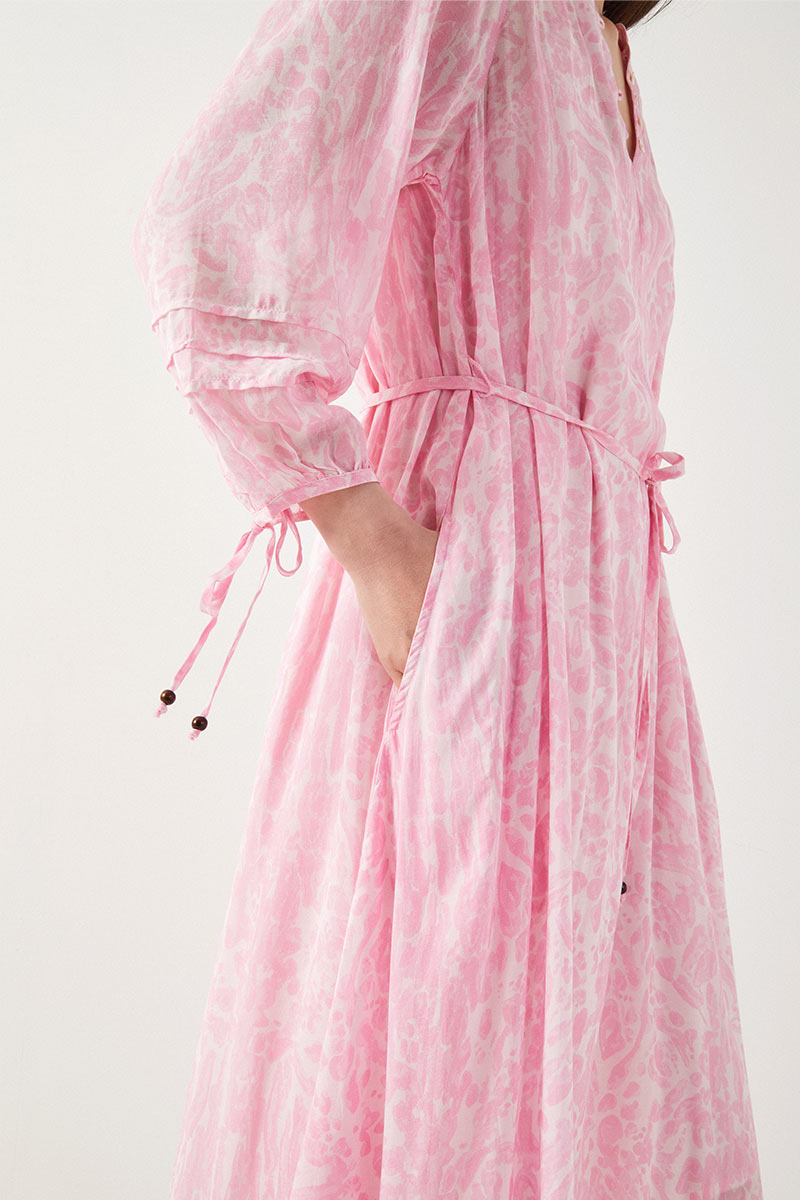 Frances Animal Print Pink Dress