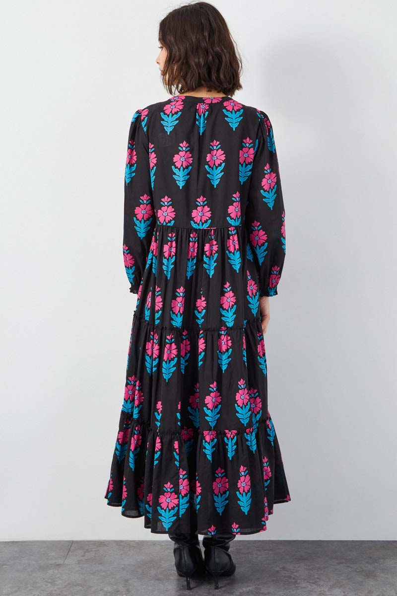 Helena Floral Print Midi Dress