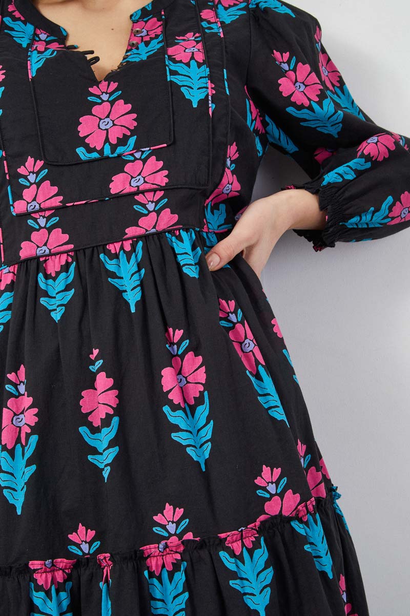 Helena Floral Print Midi Dress