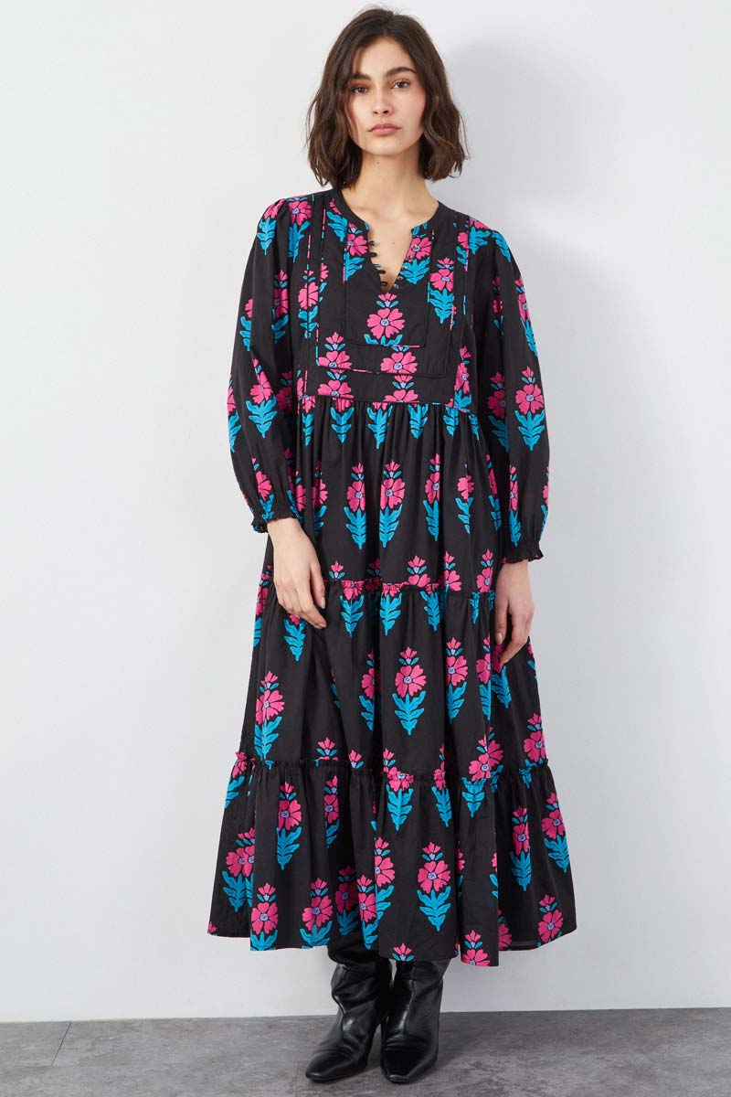 Helena Floral Print Midi Dress