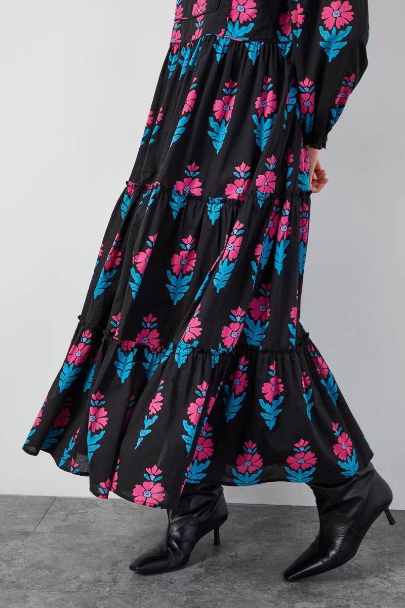 Helena Floral Print Midi Dress