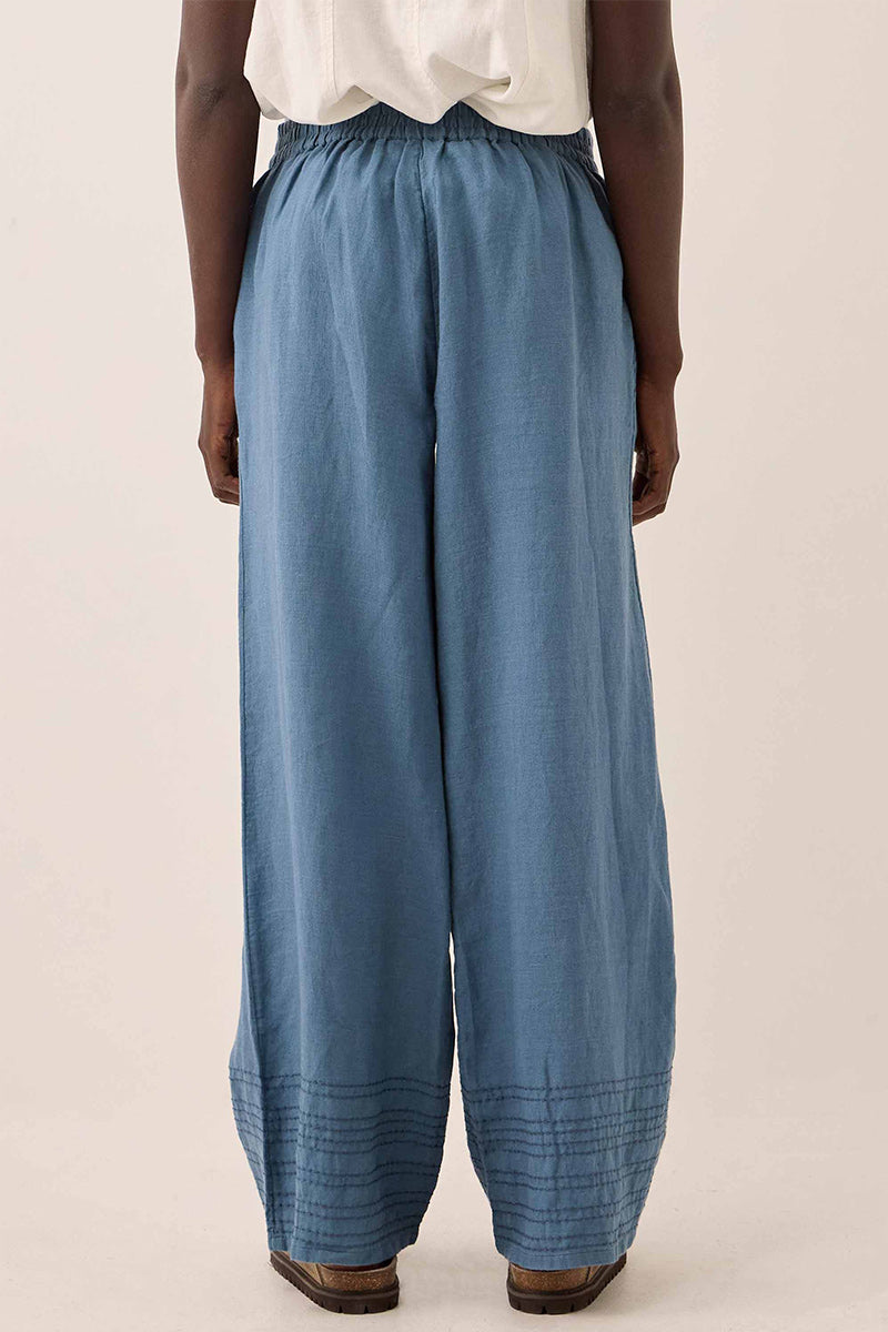 Hetta Linen Tonal Embroidery Trousers