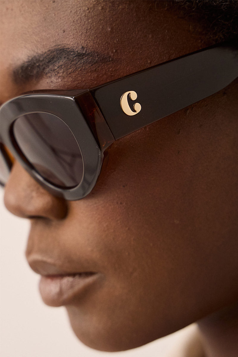 Ines Cat Eye Sunglasses Brown