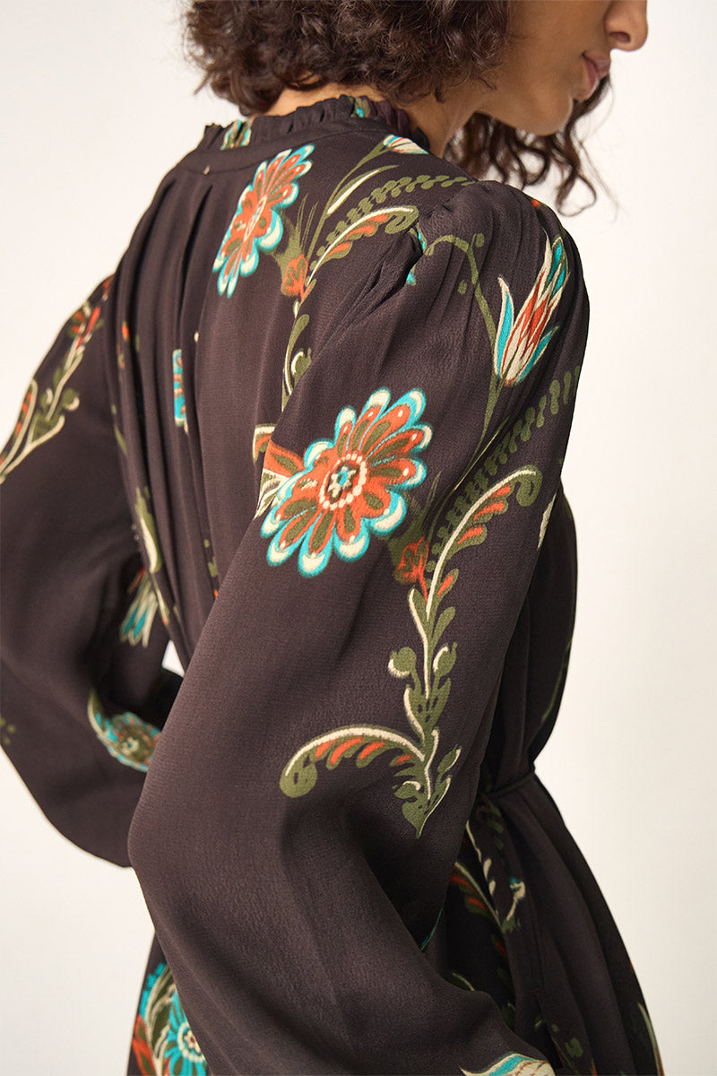 Jeanie Botanical Print Maxi Dress