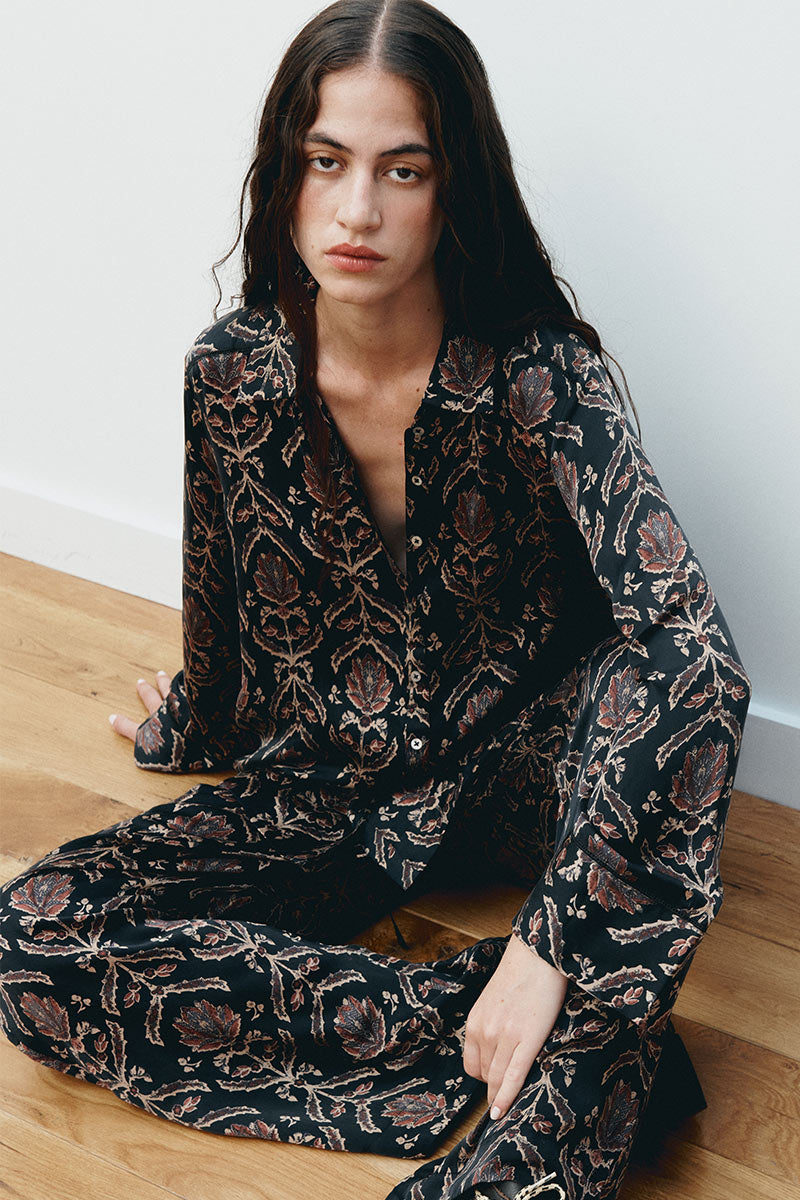 Jesi Floral Satin Trousers