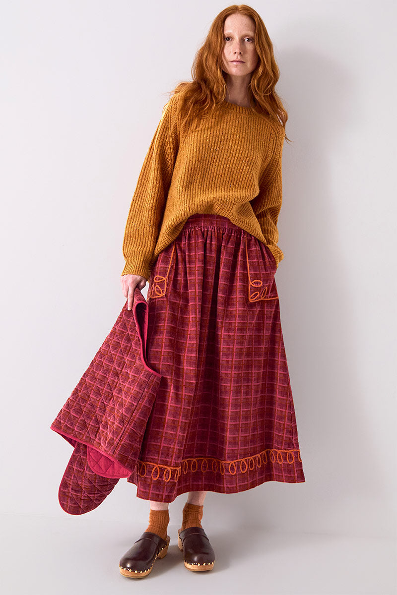 Jiya Donegal Knit Sweater Mustard