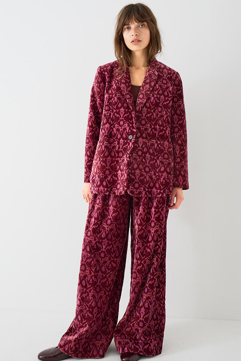 Jude Velvet Printed Trouser