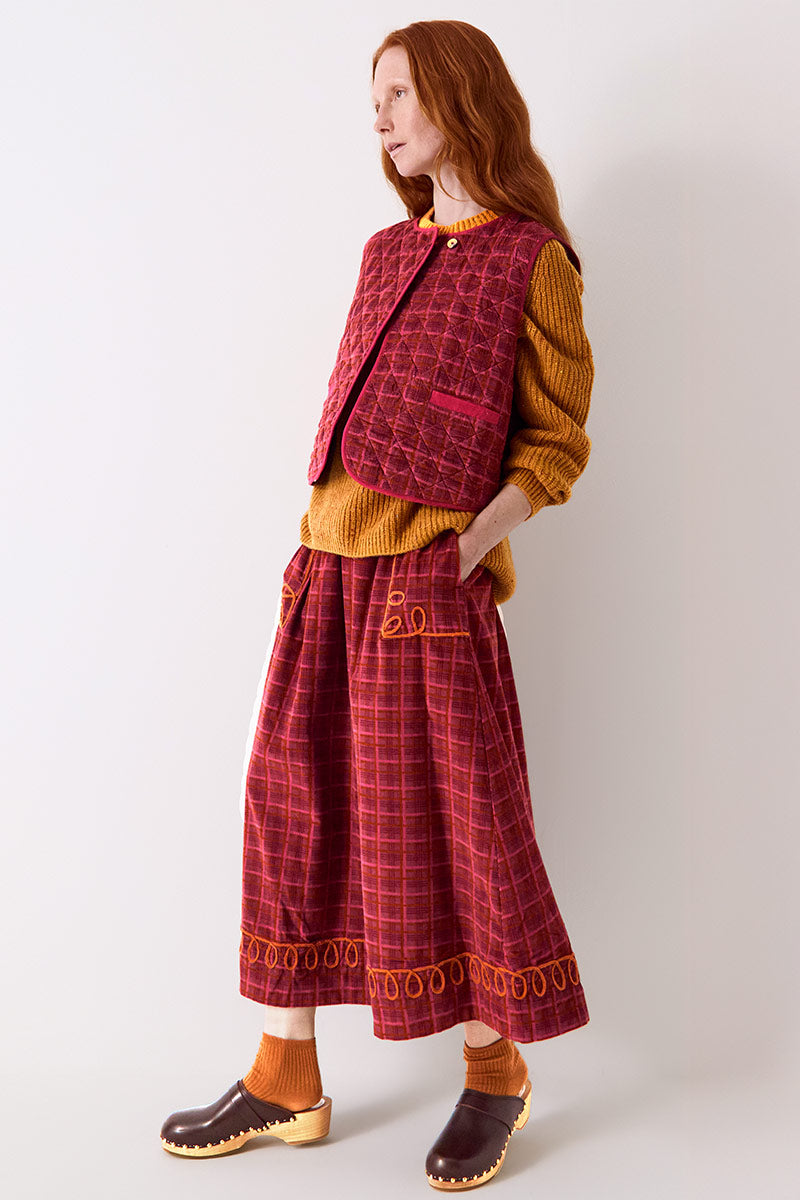 Karina Quilted Cord Gilet