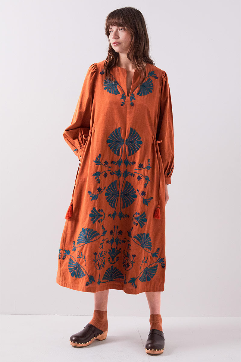 Katie Cotton Embroidered Dress