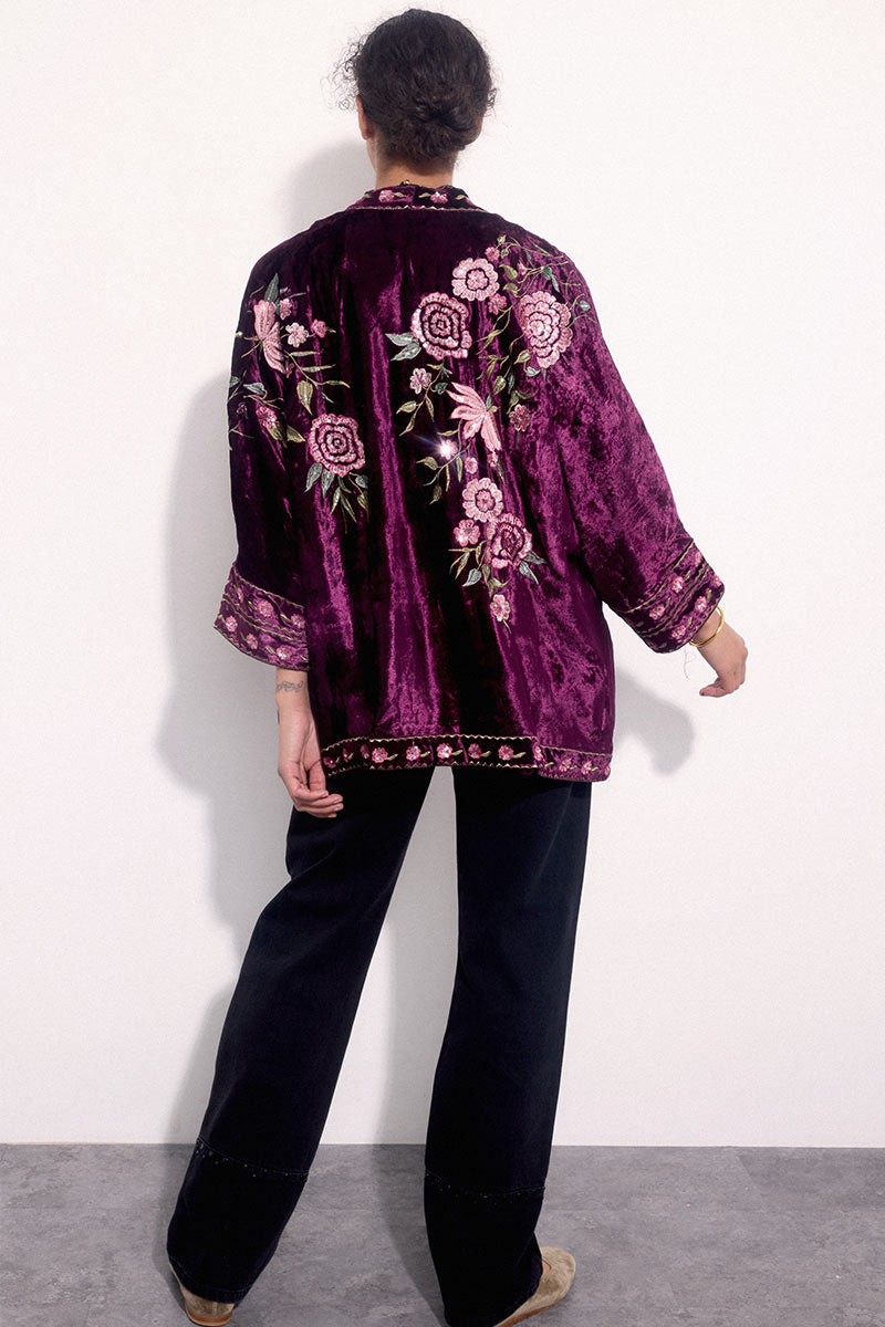 Katlin Velvet Embroidered Jacket