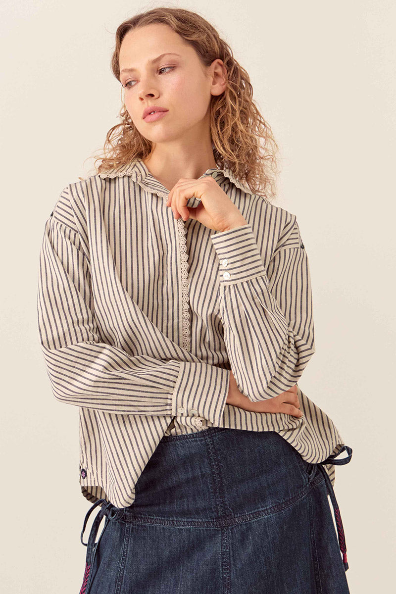 Katya Tailored Striped Shirt