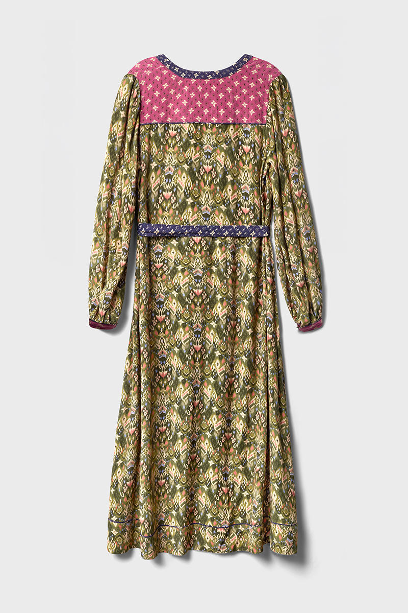 Kiku Ikat Printed Dress