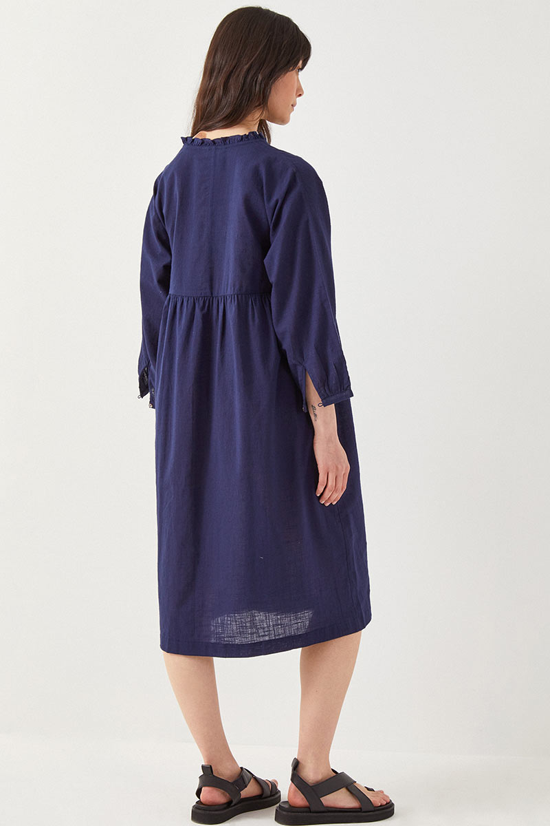 Kirat Tonal Embroidered Cotton Dress