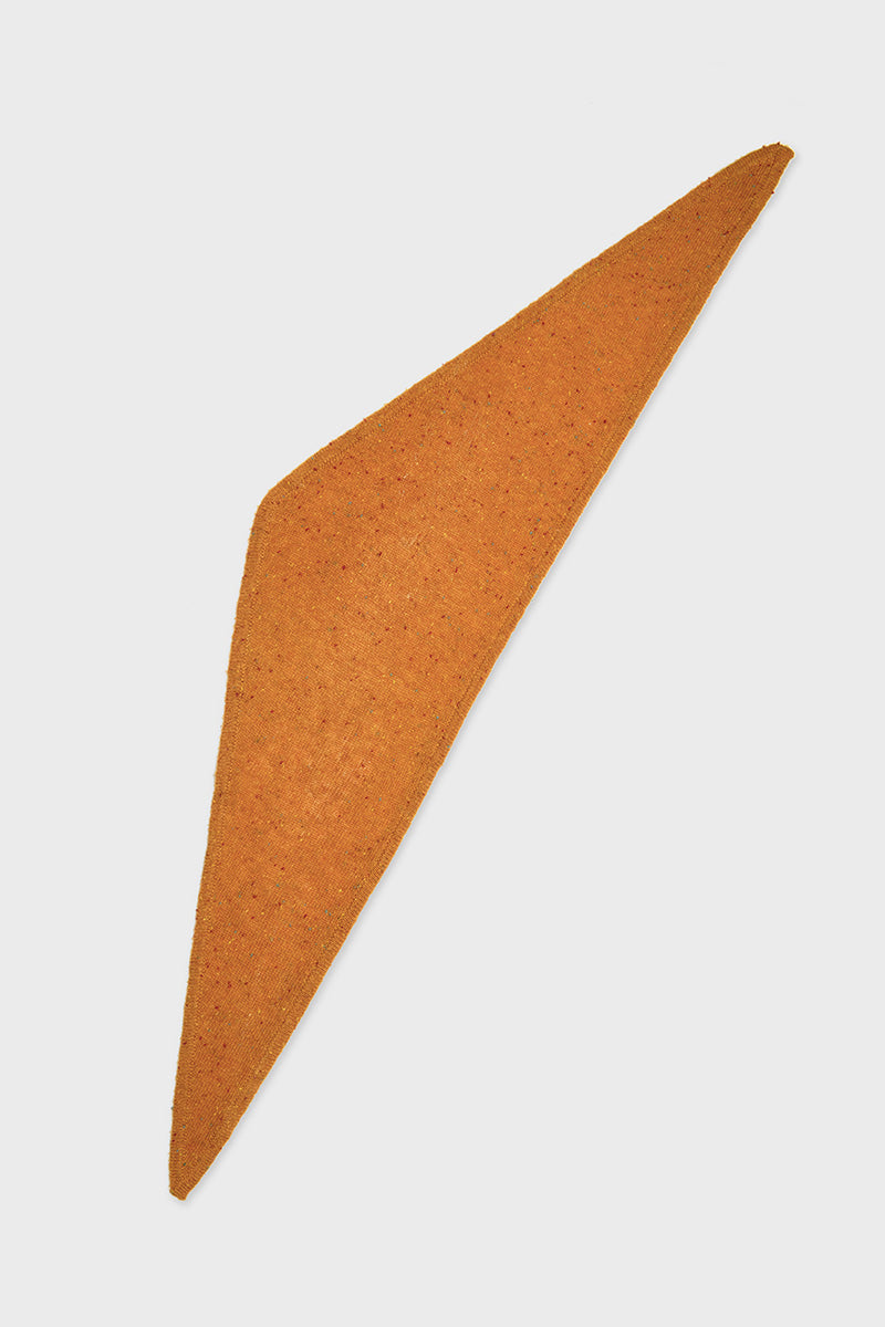 Knitted Wool Bandana Scarf Mustard