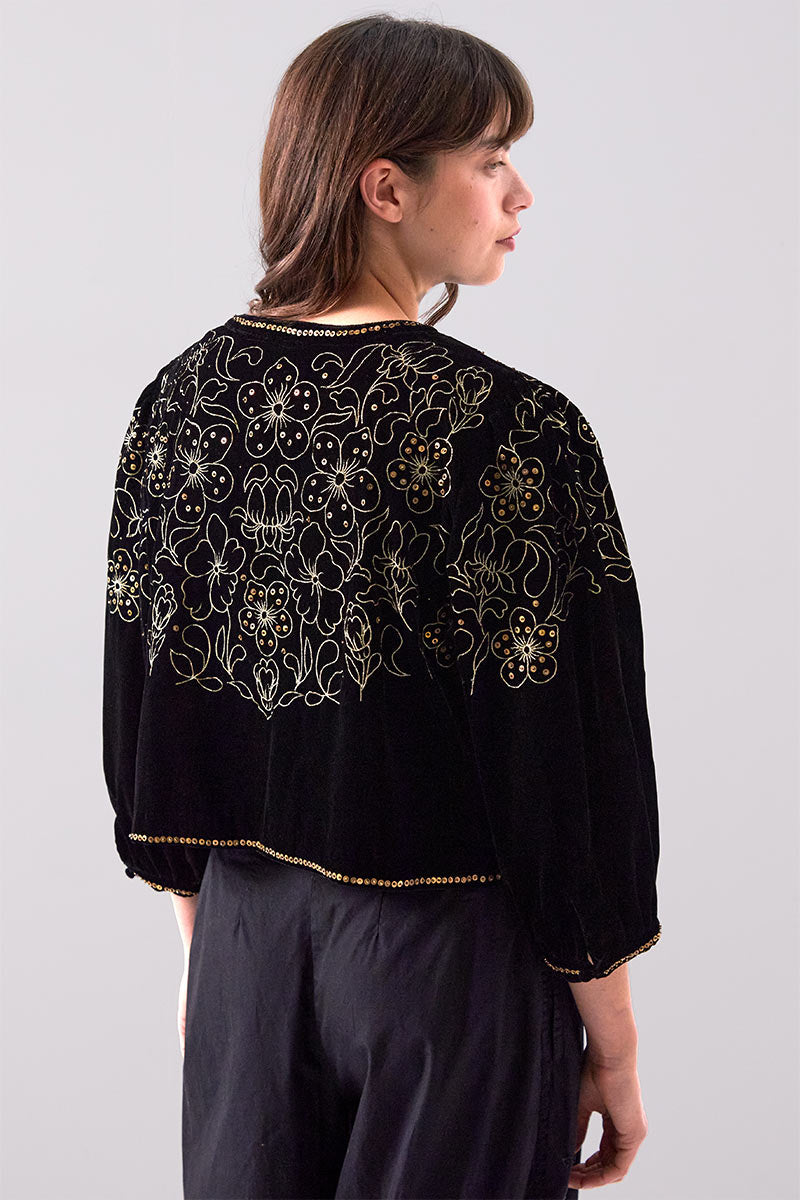 Laurie Velvet Embellished Jacket