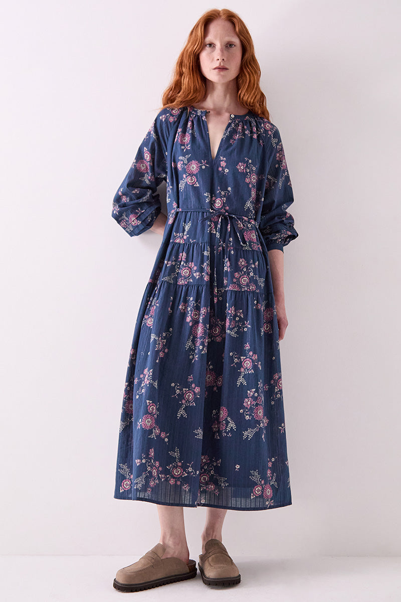 Layla Floral Print Cotton Dress