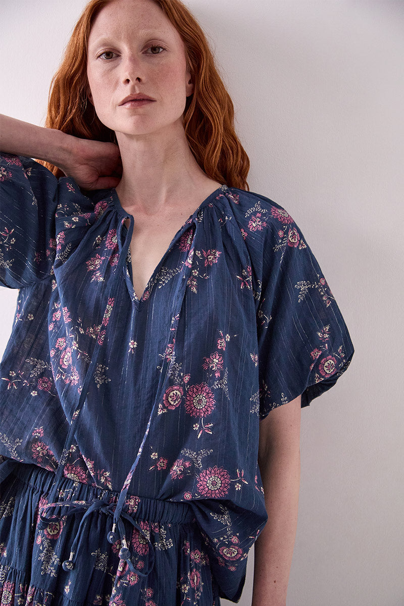 Layla Floral Print Cotton Top