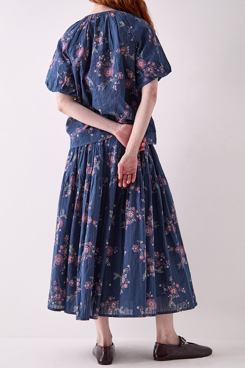 Layla Floral Print Cotton Skirt