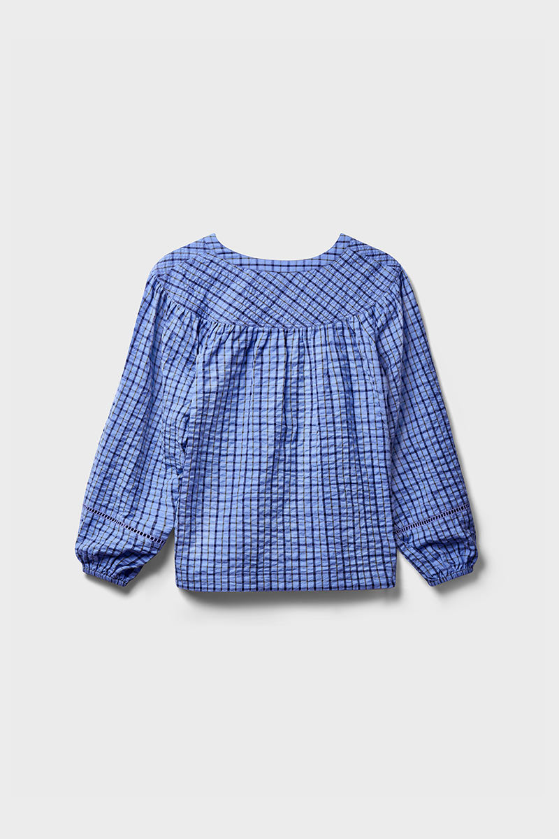 Lillia Check Cotton Blouse