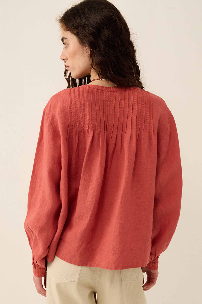 Liza Pintuck Linen Shirt