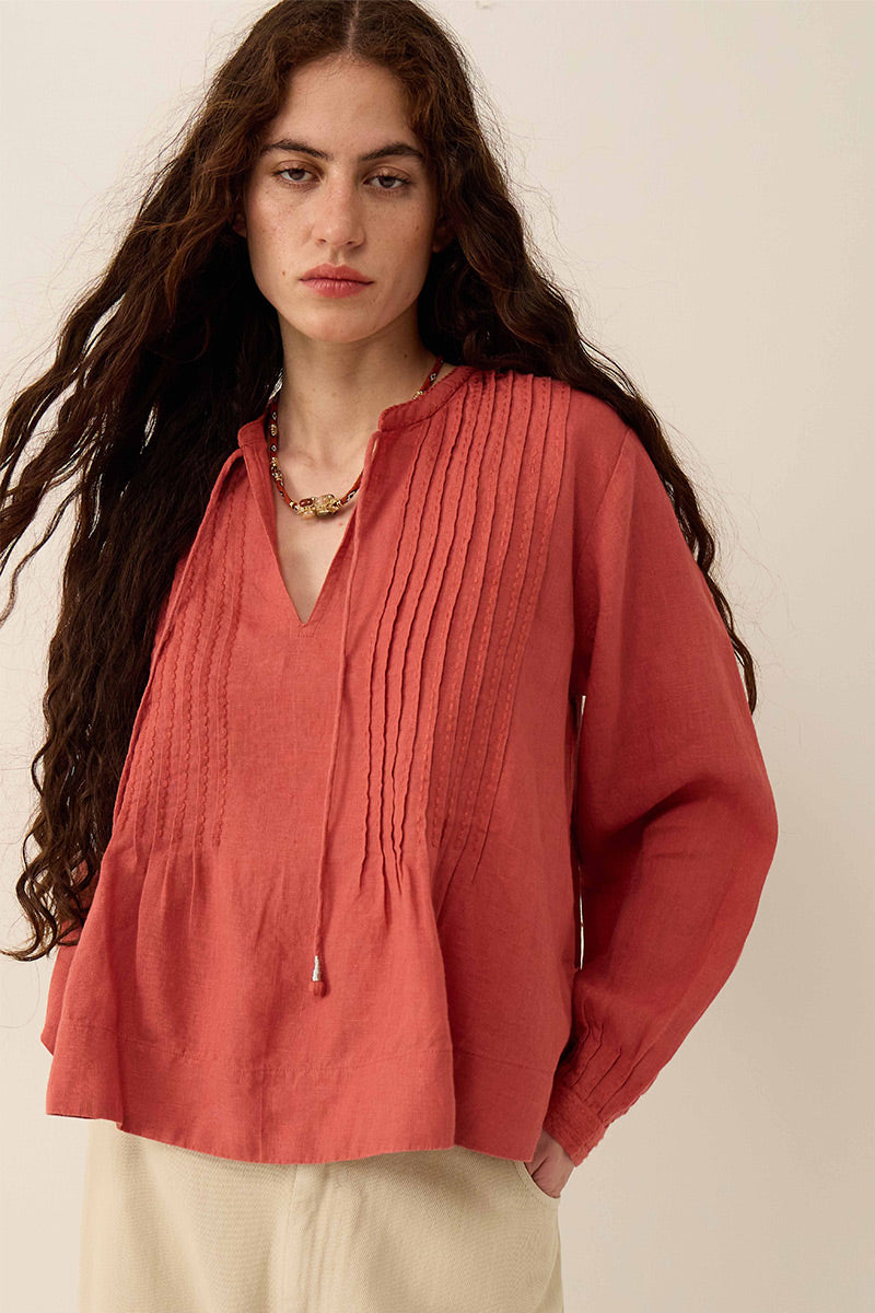 Liza Pintuck Linen Shirt