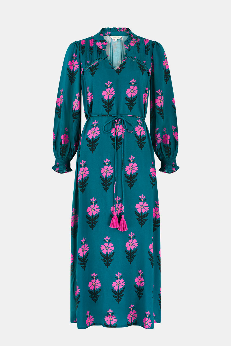 Luigina Floral Print Maxi Dress