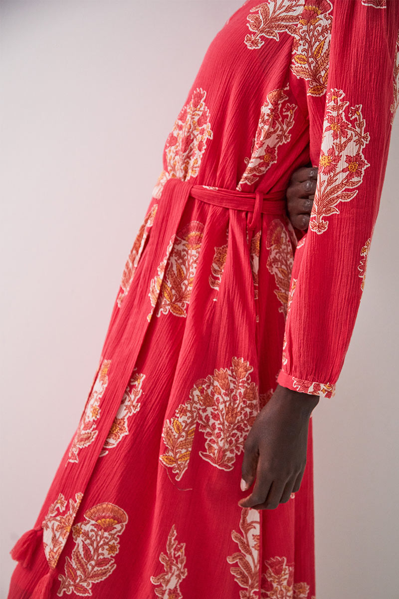 Marcia Printed Cotton Midi Dress