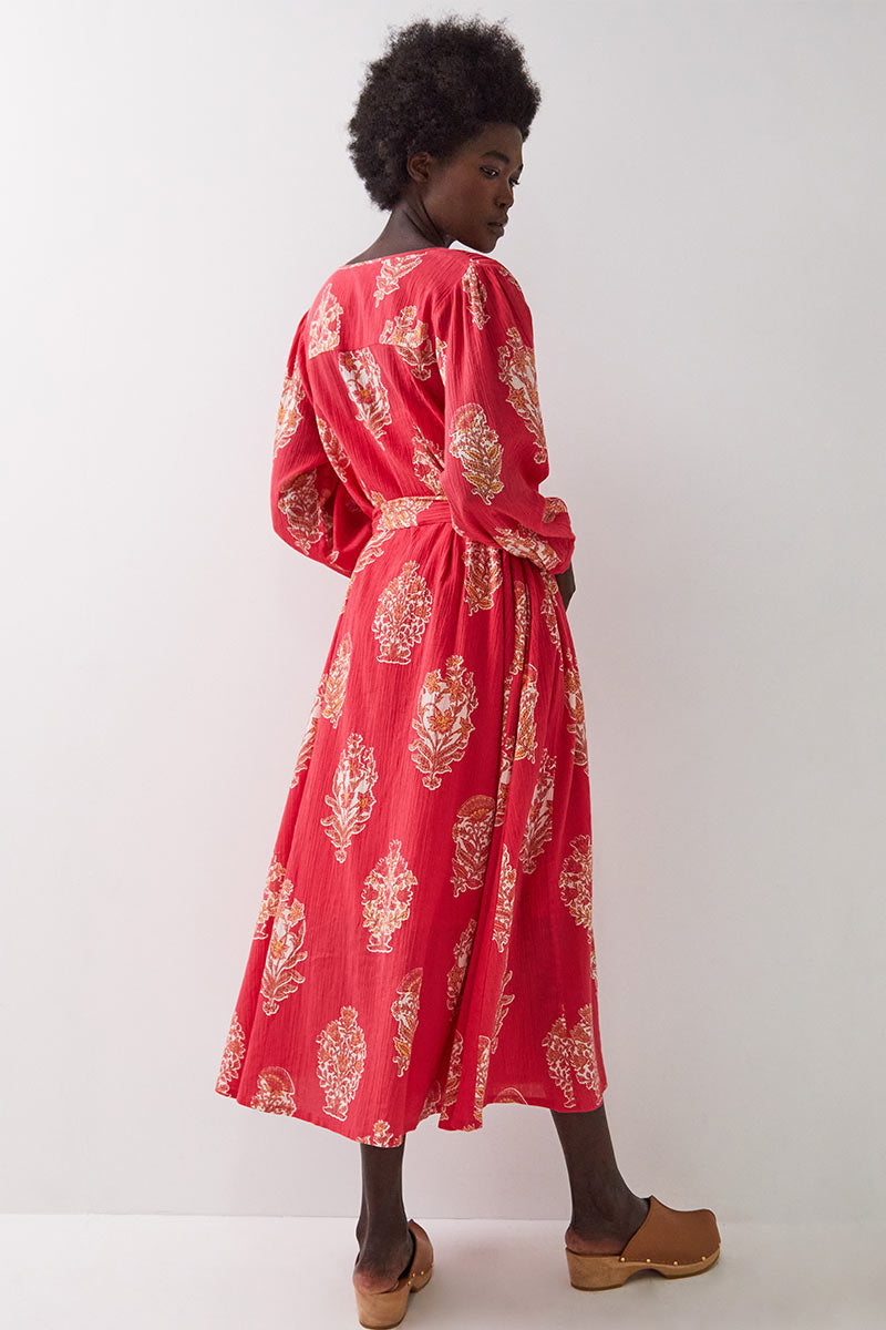 Marcia Printed Cotton Midi Dress