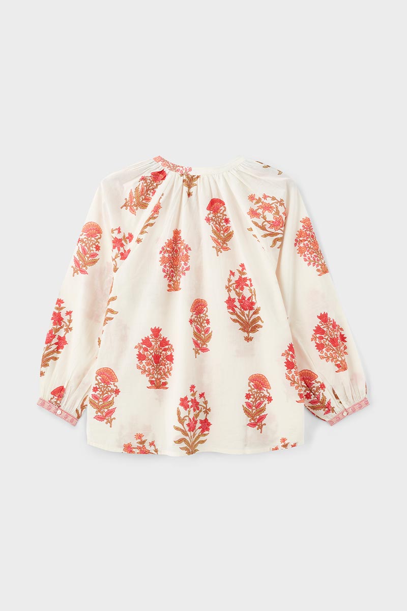 Marcia Floral Print Cotton Blouse