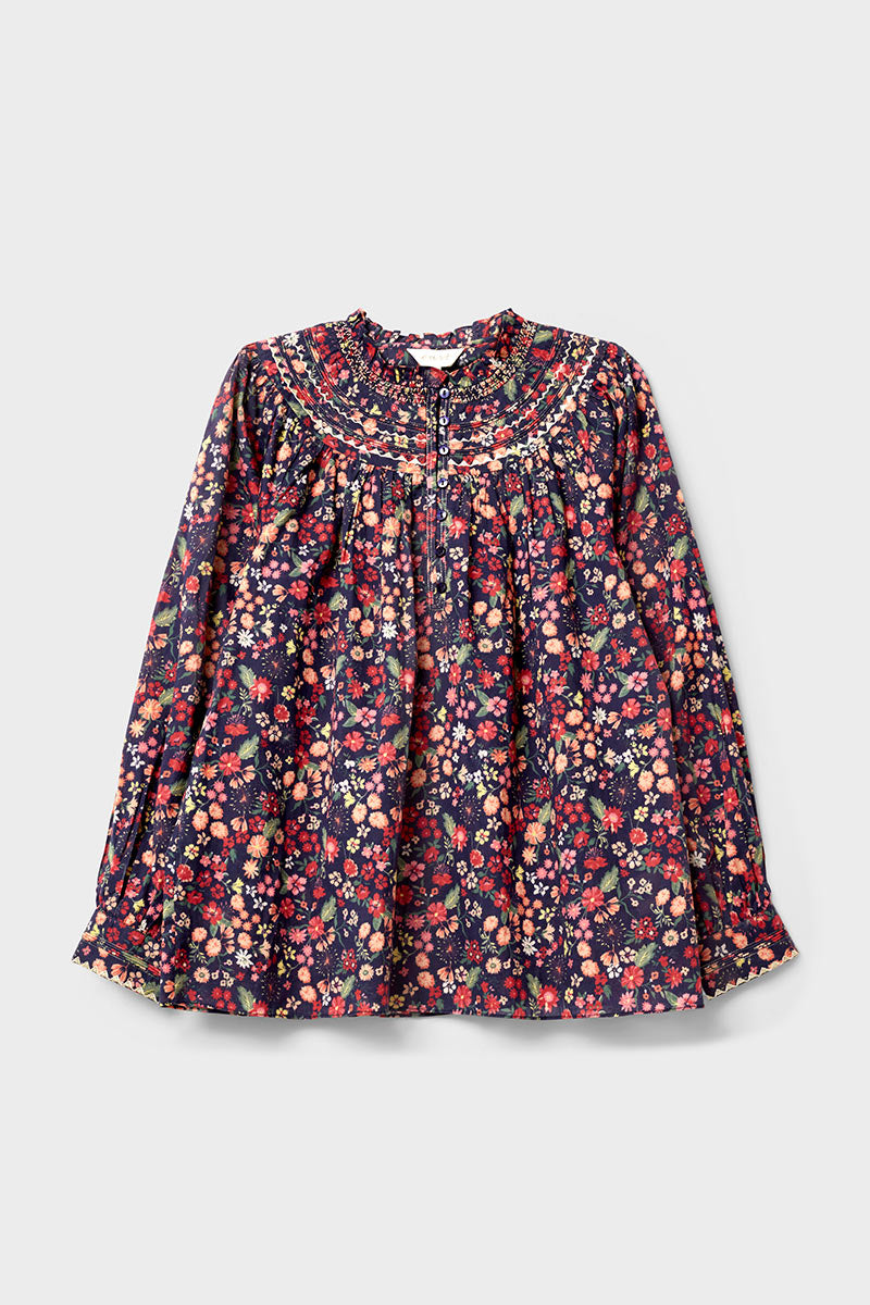 Mariel Printed Cotton Blouse