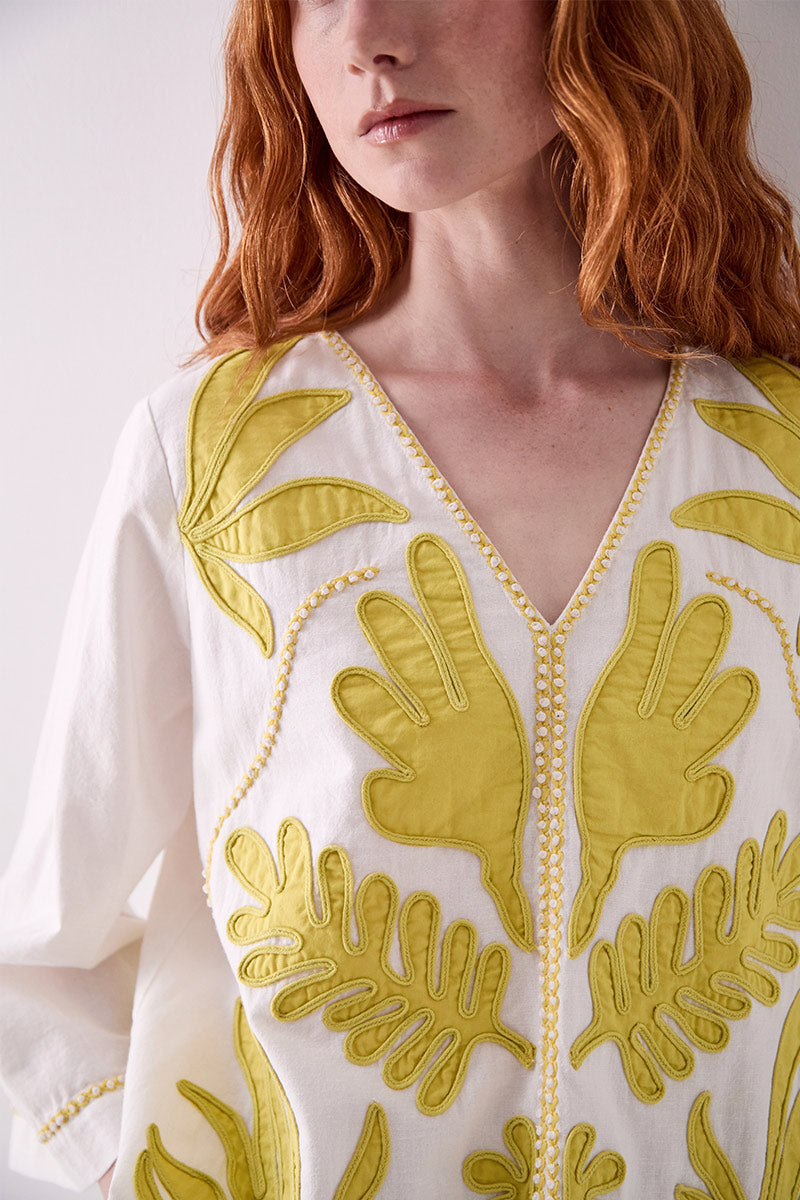 Mella Applique Cotton Top