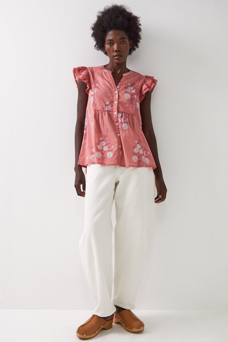 Nadine Printed Cotton Top