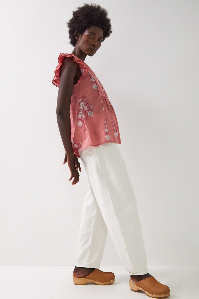 Nadine Printed Cotton Top